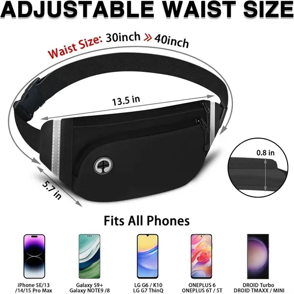 Waterproof Lightweight Slim Sports Belt Bag