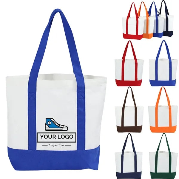 Large Canvas Boat Tote Bag