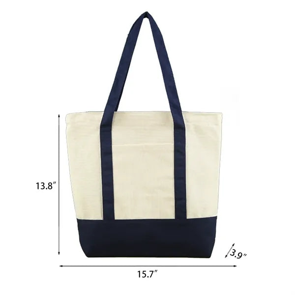 Large Canvas Boat Tote Bag
