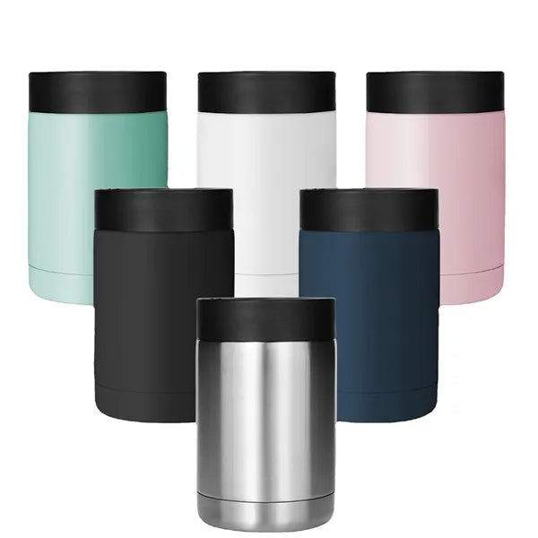 12oz slim can cooler holder double wall stainless steel