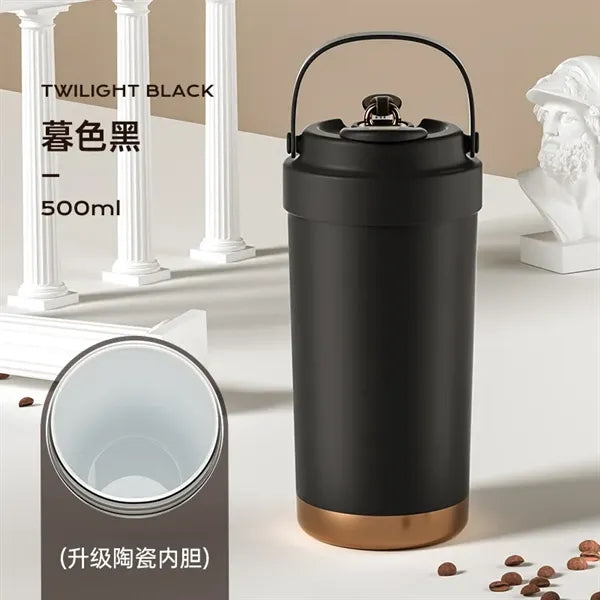 Insulated Stainless Steel travel coffee mug ceramics inner