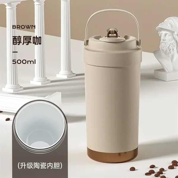Insulated Stainless Steel travel coffee mug ceramics inner