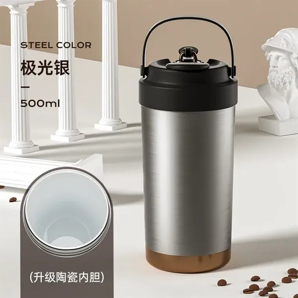 Insulated Stainless Steel travel coffee mug ceramics inner