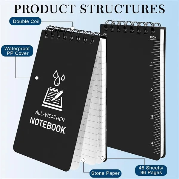 Waterproof Spiral Pocket Notepads