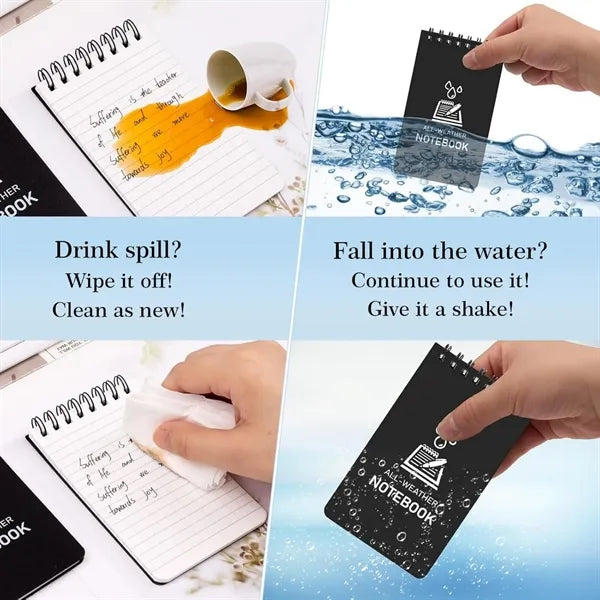 Waterproof Spiral Pocket Notepads