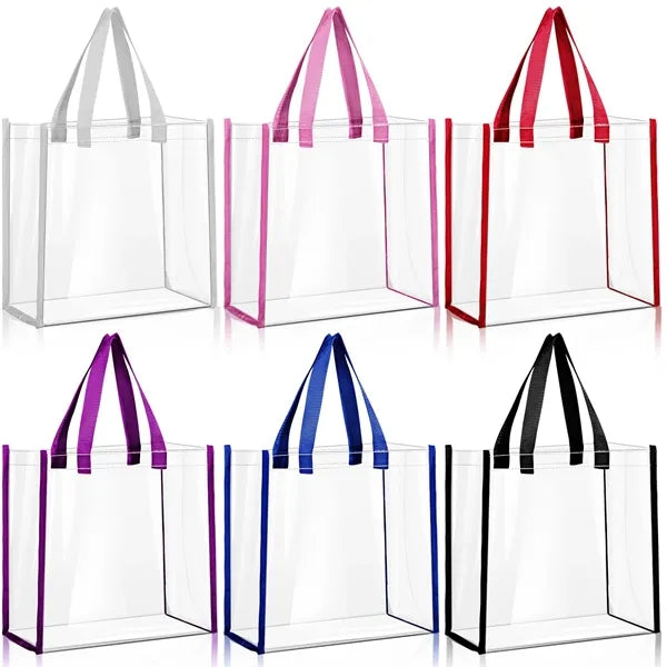 Clear Tote Gift Bag Stadium Approved Plastic with Handle