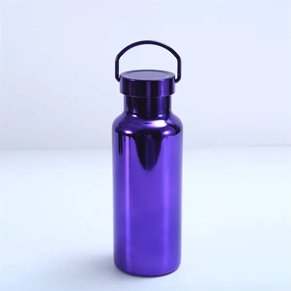 Travel sports metal water bottle with handle lid shining coa