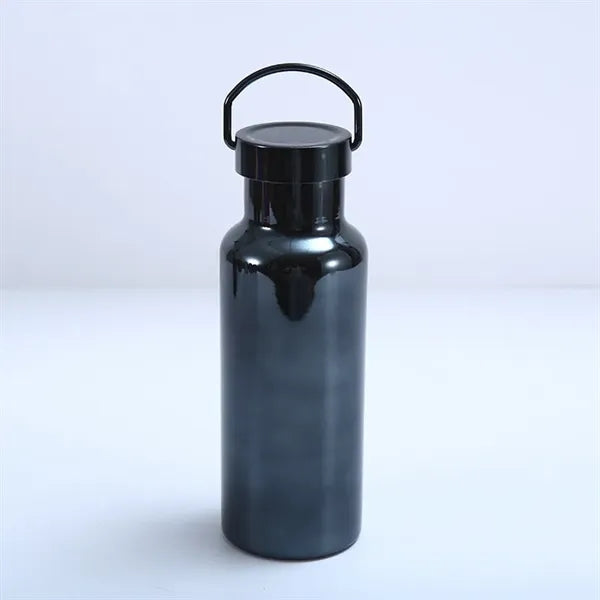 Travel sports metal water bottle with handle lid shining coa