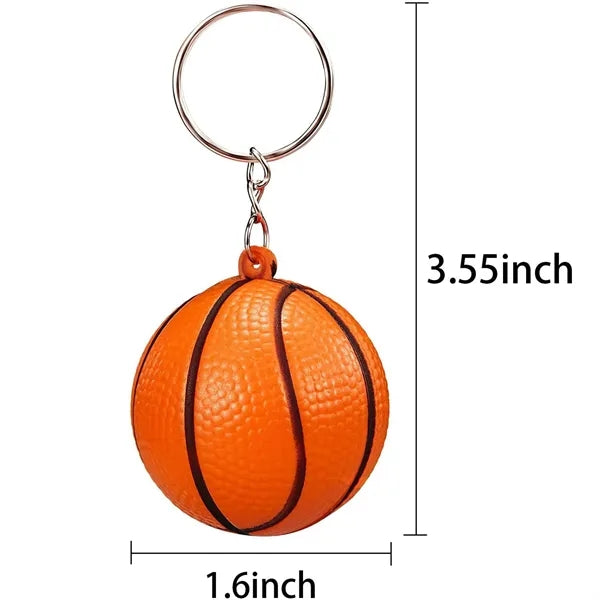 Basketball Stress Ball Keychain