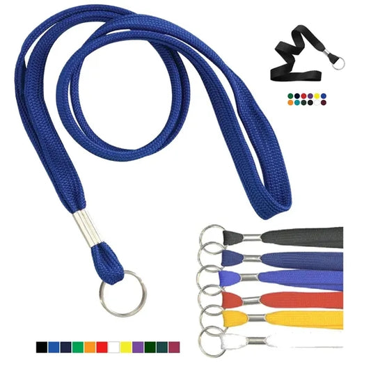 3/8" Inch Blank Lanyards With Keyring