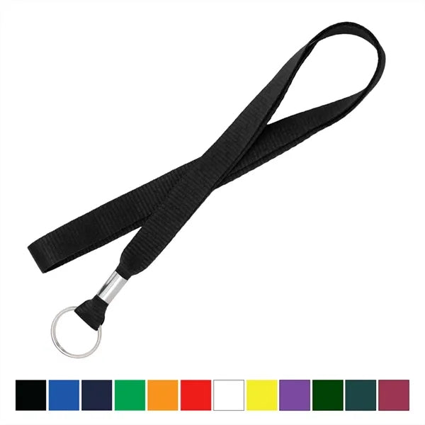 3/8" Inch Blank Lanyards With Keyring
