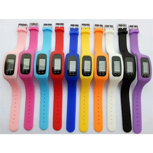 Silicon Fitness Running Sport Watch Pedometer