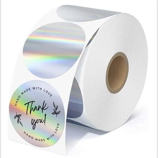 1" Round Gold Foil Label Stickers Roll