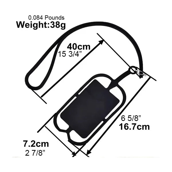 Silicone Lanyard with Phone Holder