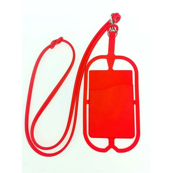Silicone Lanyard with Phone Holder