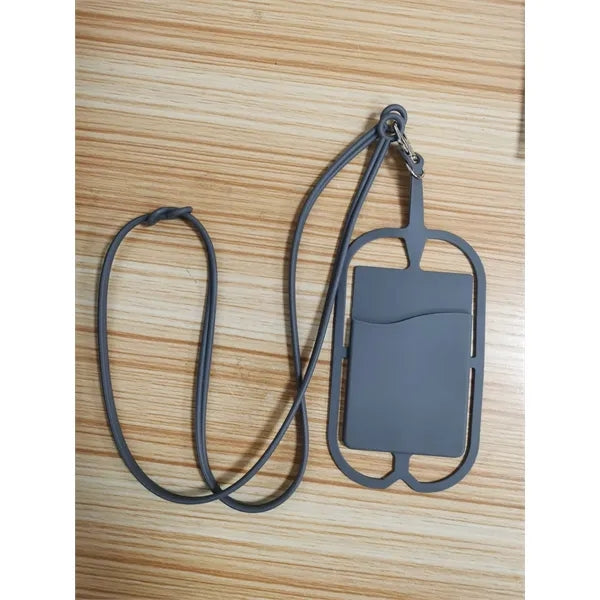 Silicone Lanyard with Phone Holder
