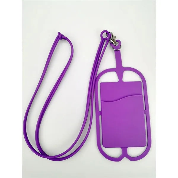Silicone Lanyard with Phone Holder