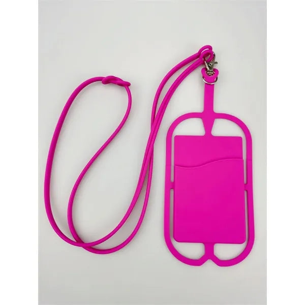 Silicone Lanyard with Phone Holder