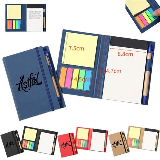 Combination Memo Pad With Pen And Sticky Notes