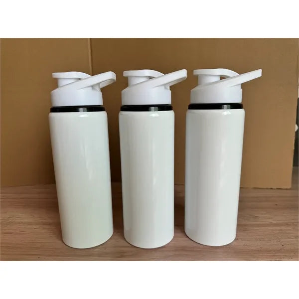 23 OZ Sports Aluminum Bottle with Flip Top (WHITE) with