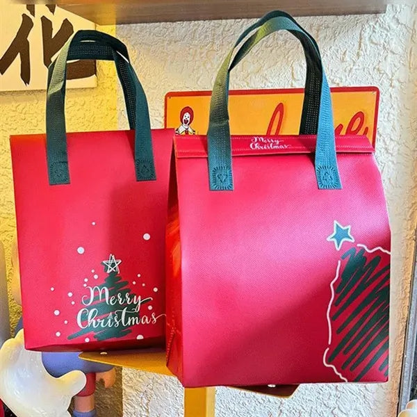 Christmas Take Away Insulation Tote Food Bag Disposable