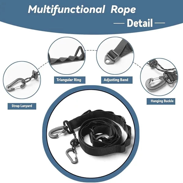 Multifunctional Trekking Rope Camping Hiking Pole Holder