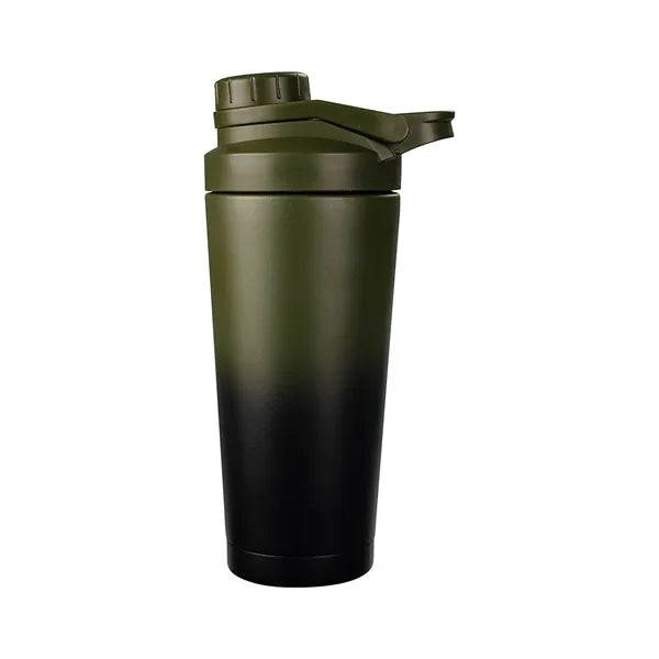 Insulated stainless steel protein shaker cup water bottle