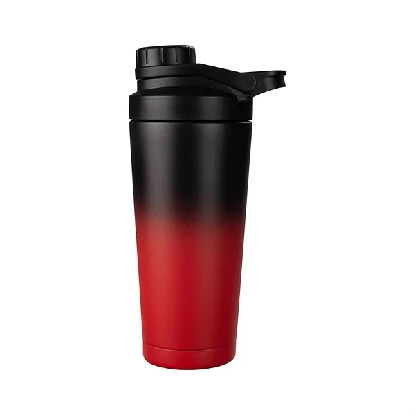 Insulated stainless steel protein shaker cup water bottle