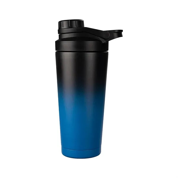 Insulated stainless steel protein shaker cup water bottle
