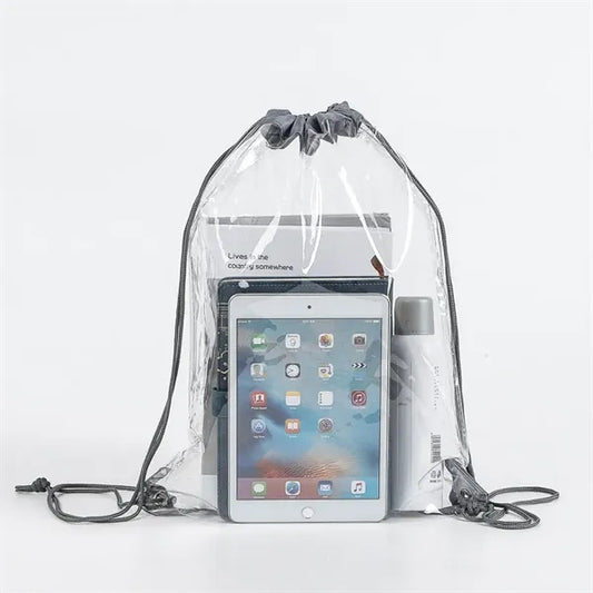 Clear PVC Drawstring Bags, Transparent Backpack