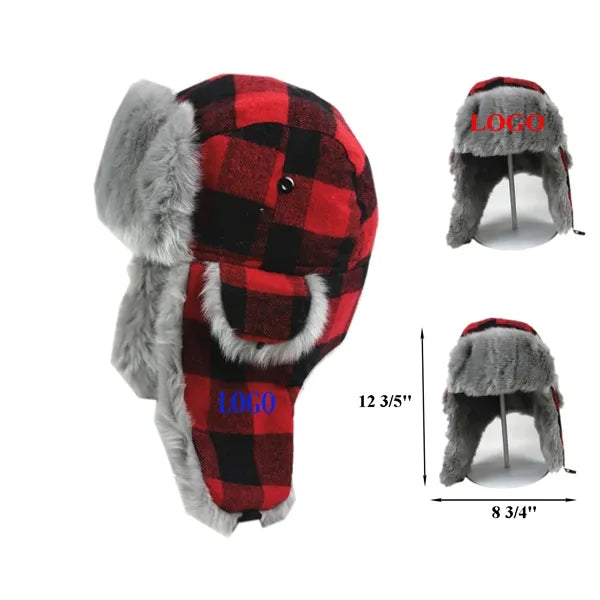 Winter Unisex Ushanka Trooper Trapper Hat w/Earflaps