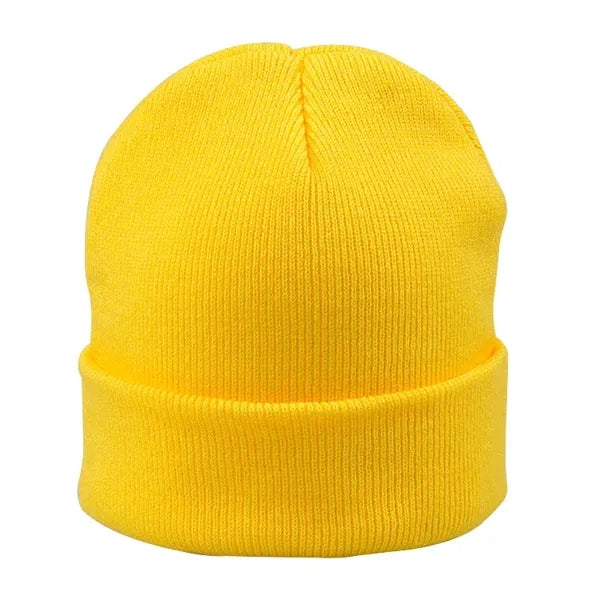 Winter Unisex Acrylic Knit Cuffed Beanie Hat 77 Colors