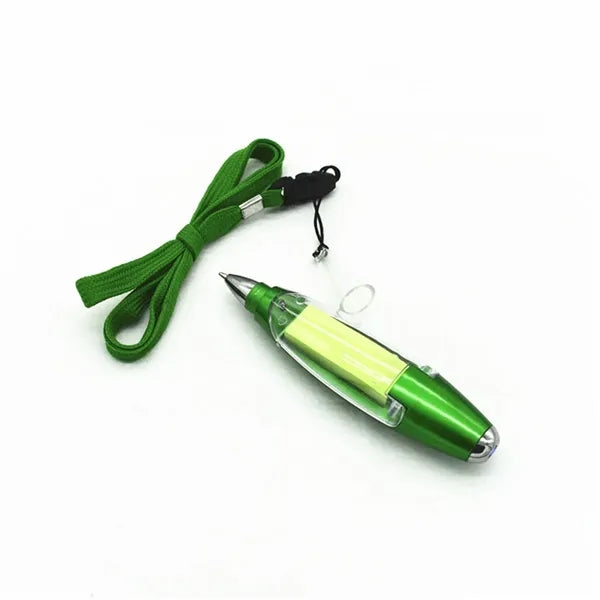 Ball Point Pen with Sticky Notes/Flashlight