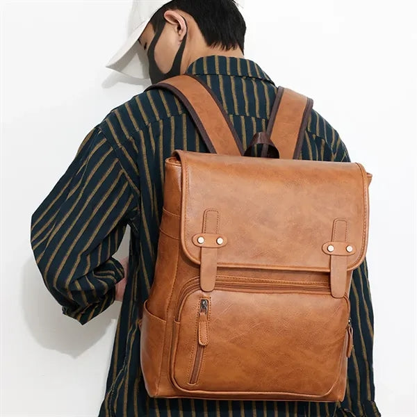 PU Leather Outdoor Backpack
