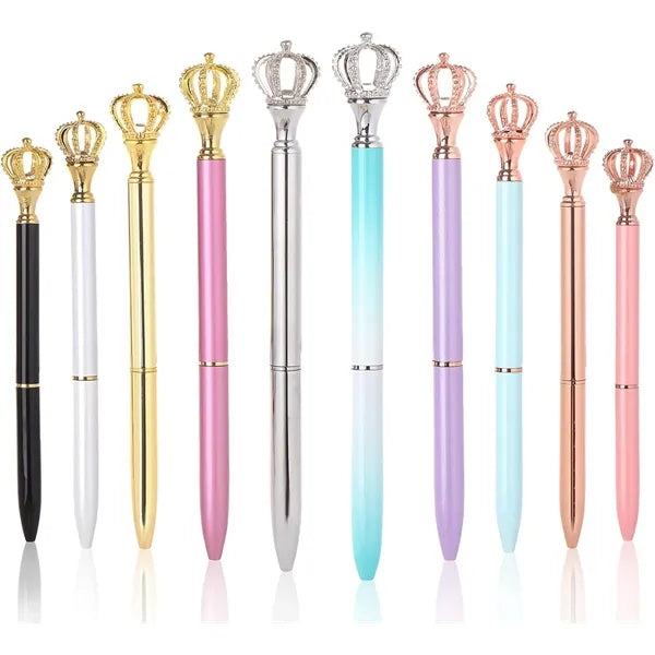 Crown Top Decor Metal Ballpoint Pen