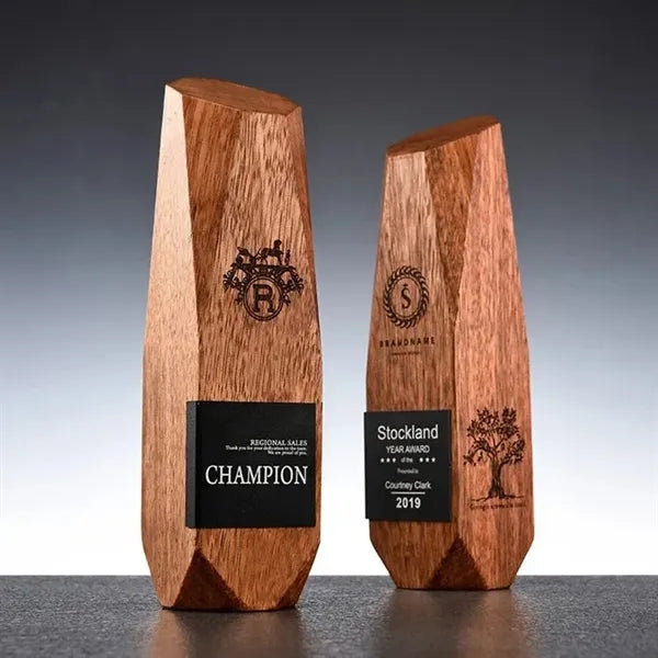 Irregular Shaped Solid Wood Trophy