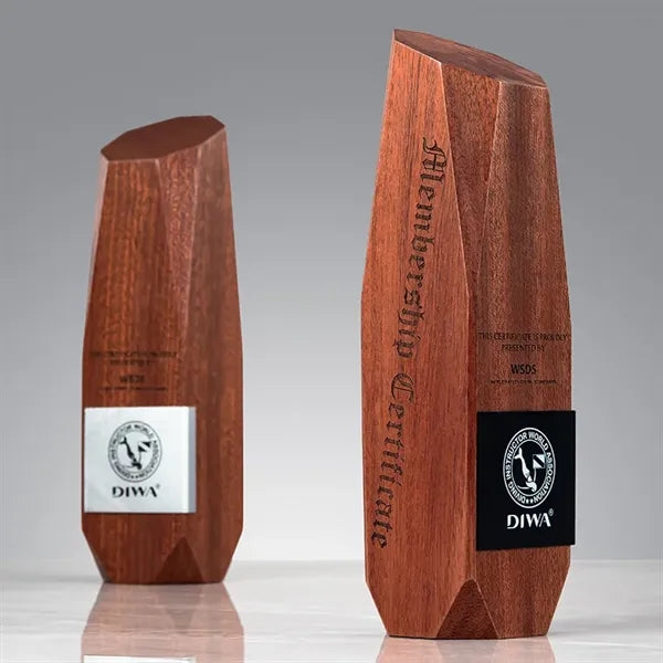 Irregular Shaped Solid Wood Trophy