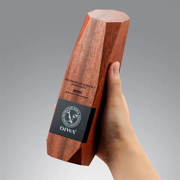 Irregular Shaped Solid Wood Trophy