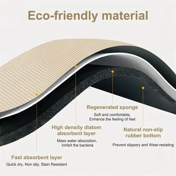 Diatomaceous Earth Bathroom Mat
