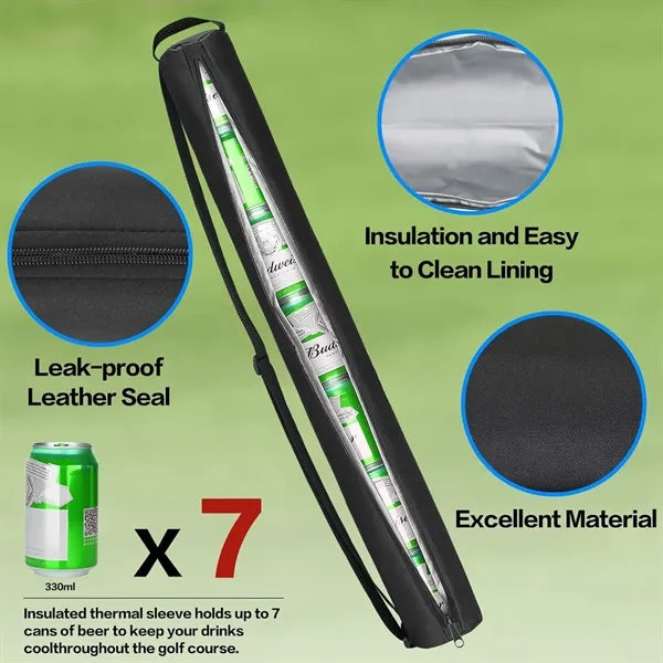 Beer Sleeve Golf 7 Cans Insulated Cooler Bag