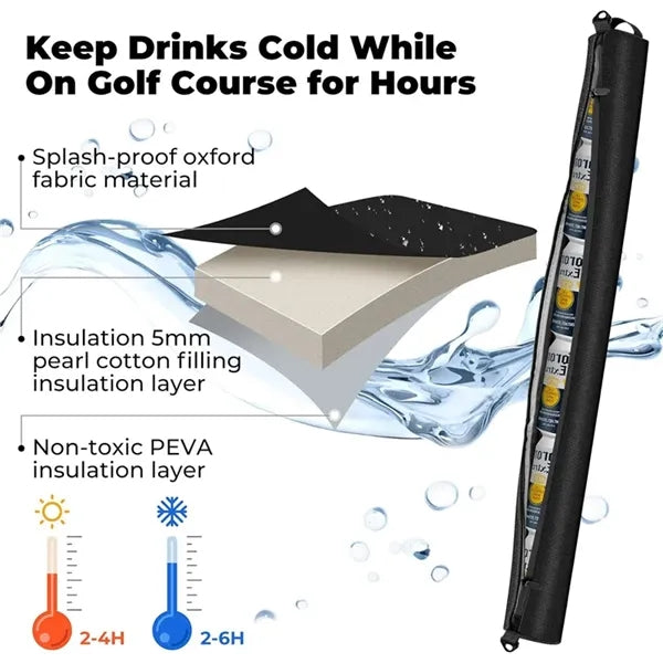 Beer Sleeve Golf 7 Cans Insulated Cooler Bag