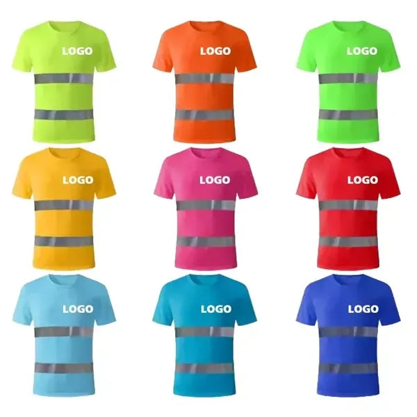Round Neck Reflective Safe T-shirt