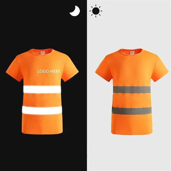 Round Neck Reflective Safe T-shirt