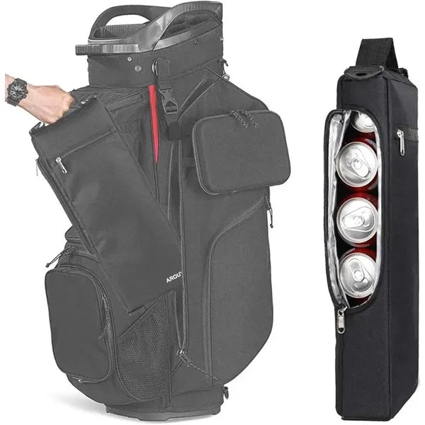 Insulated Cooler Golf Bag 6 Pack of Cans Or Two Wine Sleeve