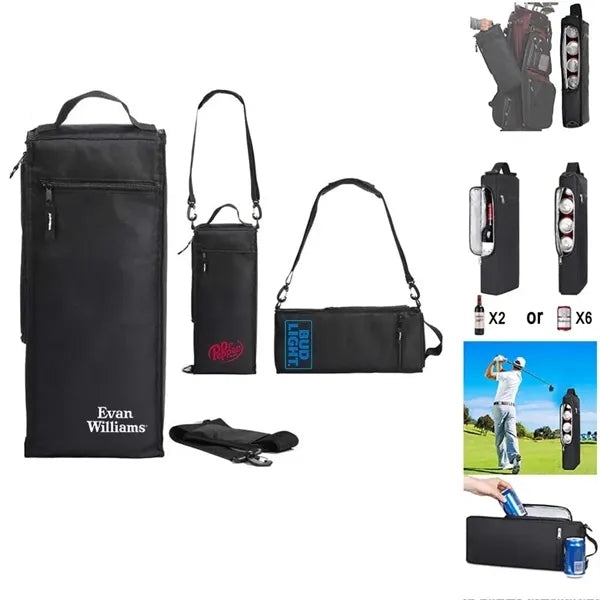 Insulated Cooler Golf Bag 6 Pack of Cans Or Two Wine Sleeve