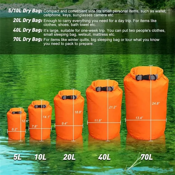 Waterproof Dry Bag 10L For Hiking Camping