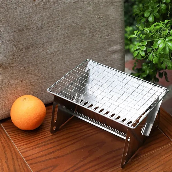 Mini Portable Outdoor Folding Card Stove Charcoal BBQ Grill