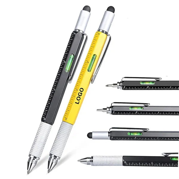 Plastic 6 in 1 Multitool Tech Pen