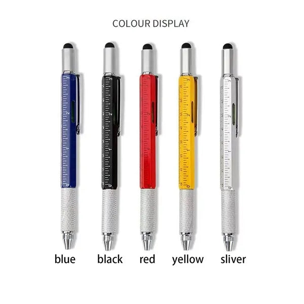 Plastic 6 in 1 Multitool Tech Pen