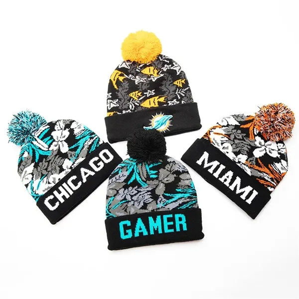 Knitted Winter Pom Beanies